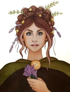 Goddess Airmid Tales From The Wood Shelly Mooney Artwork